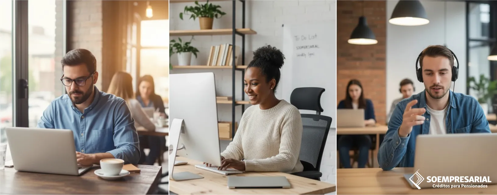 Profesional trabajando de forma independiente como asesor freelance en finanzas